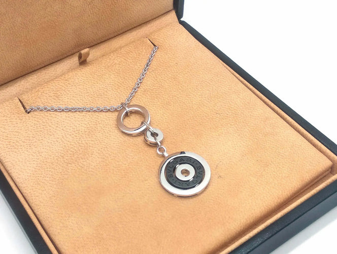 Collier Bulgari Astrale - Collier en or blanc 18 ct et céramique 58 Facettes 7023
