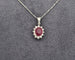 Collier Collier - Rubis du Mozambique 0,76 ct et diamants en or blanc 18 ct 58 Facettes 9659