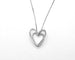 Collier Collier - Pendentif cœur en or blanc 18 ct et diamants 0,22 ct 58 Facettes 4726