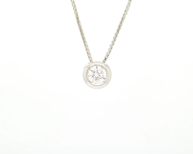 Collier Collier point lumineux - Diamant 0,60 ct en or blanc 18 ct 58 Facettes 13124