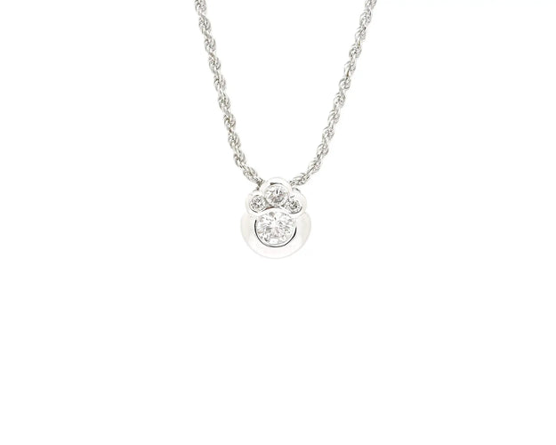 Collier Collier point de lumière - Pendentif en or blanc 18 kt et diamants 0,47 ct 58 Facettes 13072