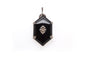 Collier Collier pendentif 1920 en platine et or blanc 18k, onyx et diamants 58 Facettes 24854