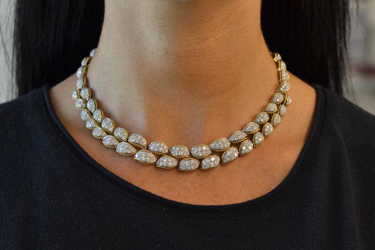 Collier Collier en or jaune 18k avec diamants 58 Facettes 27085dv