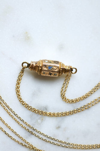 Collier Collier régional en or jaune 18kt, fermoir barillet émaillé 58 Facettes