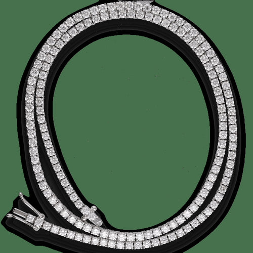 Collier Collier Tennis en or gris 18K - 10,03 Cts de diamants G-VS - 43 cm 58 Facettes FB09718