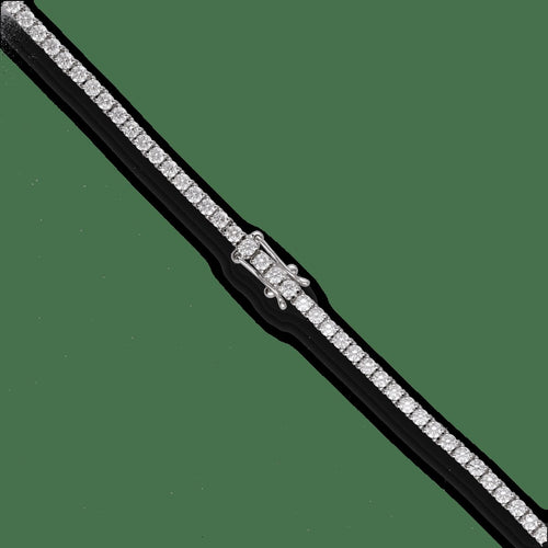 Collier Collier Tennis en or gris 18K - 10,03 Cts de diamants G-VS - 43 cm 58 Facettes FB09718