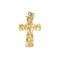 Pendentif Pendentif croix en or jaune 18 ct avec rubis, émeraudes et saphirs 58 Facettes 17550