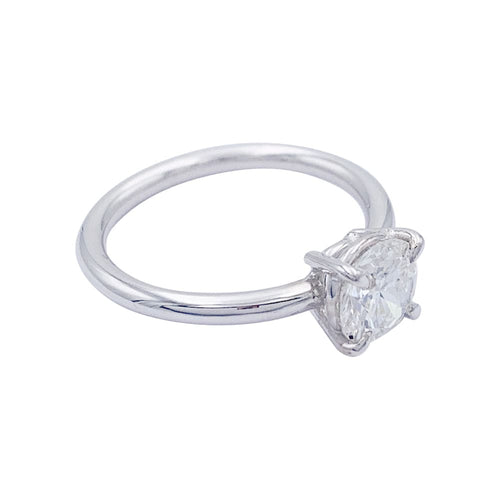 Bague 53 Bague solitaire en or blanc 750 sertie d’un diamant 1,11 ct 58 Facettes 32514