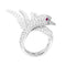 Bague 51 Boucheron Animaux de Collection - Bague « Cypris, le Cygne » en or blanc, diamants et rubis 58 Facettes 34865