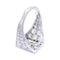 Bague 53 Bague en platine avec émeraude et diamants 58 Facettes 32224