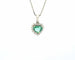 Collier Collier - Pendentif cœur émeraude de Zambie 0,50 ct et diamants 58 Facettes 11395
