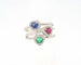 Bague Bague en or blanc 18 carats avec saphir cœur 0,32 ct et diamants 58 Facettes 12021