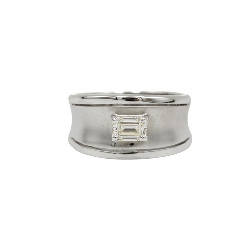 Bague 56 Bague or blanc et diamant 58 Facettes 230327R