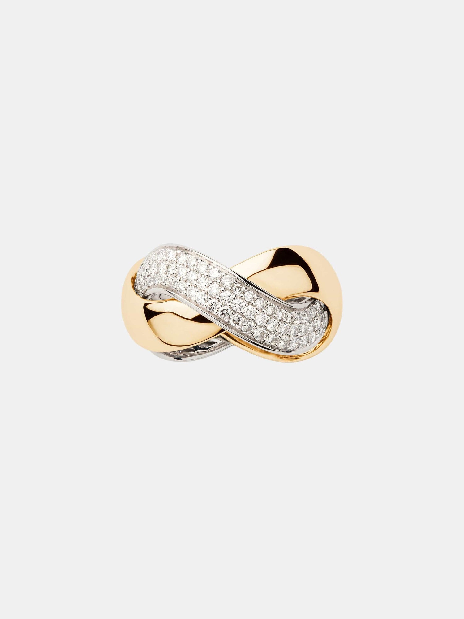 Bague Tresse Or Diamant 0.5ct