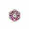 Bague 56 Art déco - Bague en or blanc saphirs roses 58 Facettes 50454