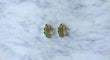 Boucles d'oreilles Boucles d’oreilles demi-créoles en or jaune 18k et diamants, émeraudes 58 Facettes