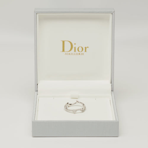 Bague 56 Dior Bois de Rose - Bague en or blanc et diamants 58 Facettes