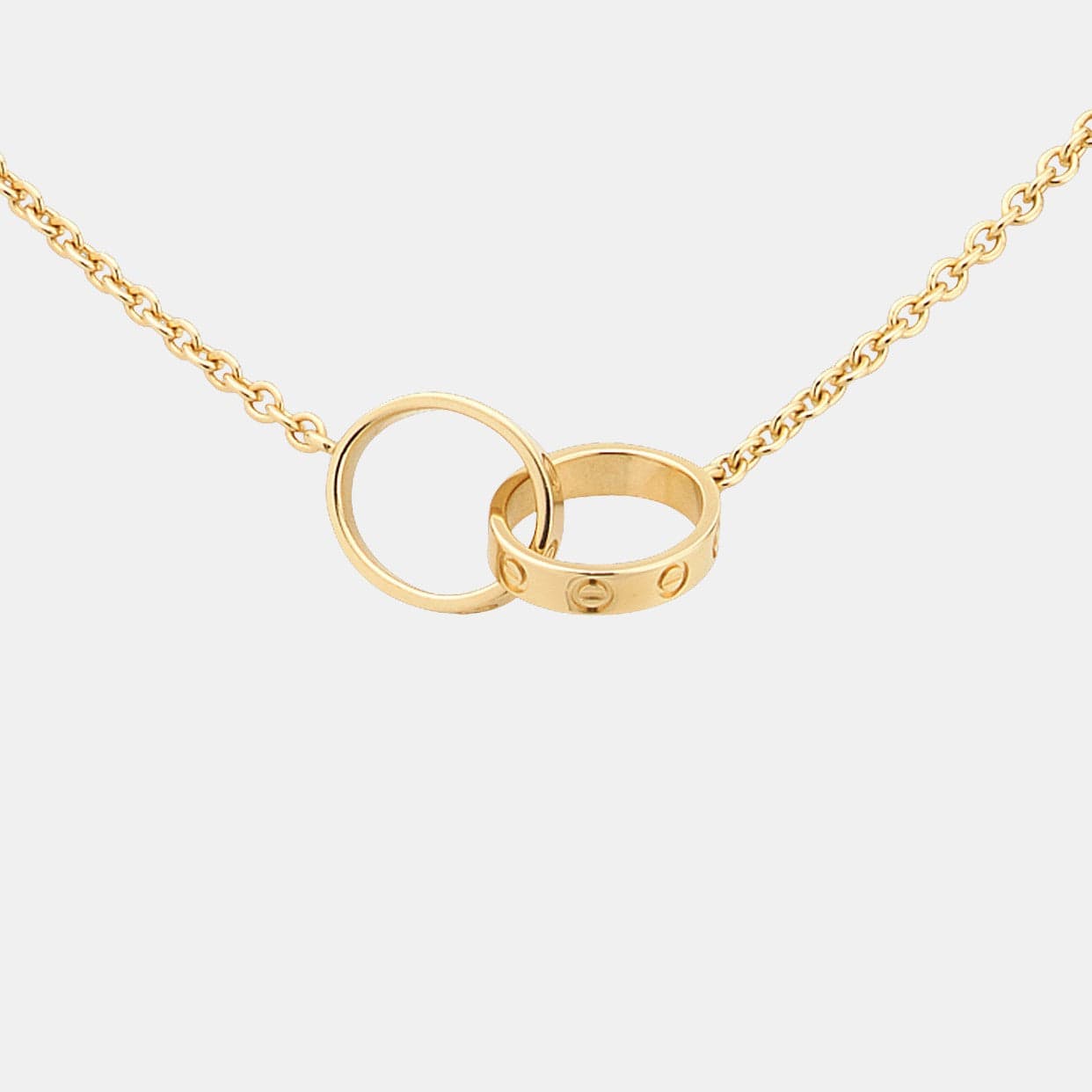 Collier Love Or jaune 