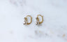 Boucles d'oreilles Boucles d’oreilles dormeuses en or jaune 18kt, platine et diamants 0,30 ct 58 Facettes