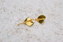 Boucles d'oreilles Boucles d’oreilles dormeuses à émeraudes marquise en or jaune 18 carats 58 Facettes 3835