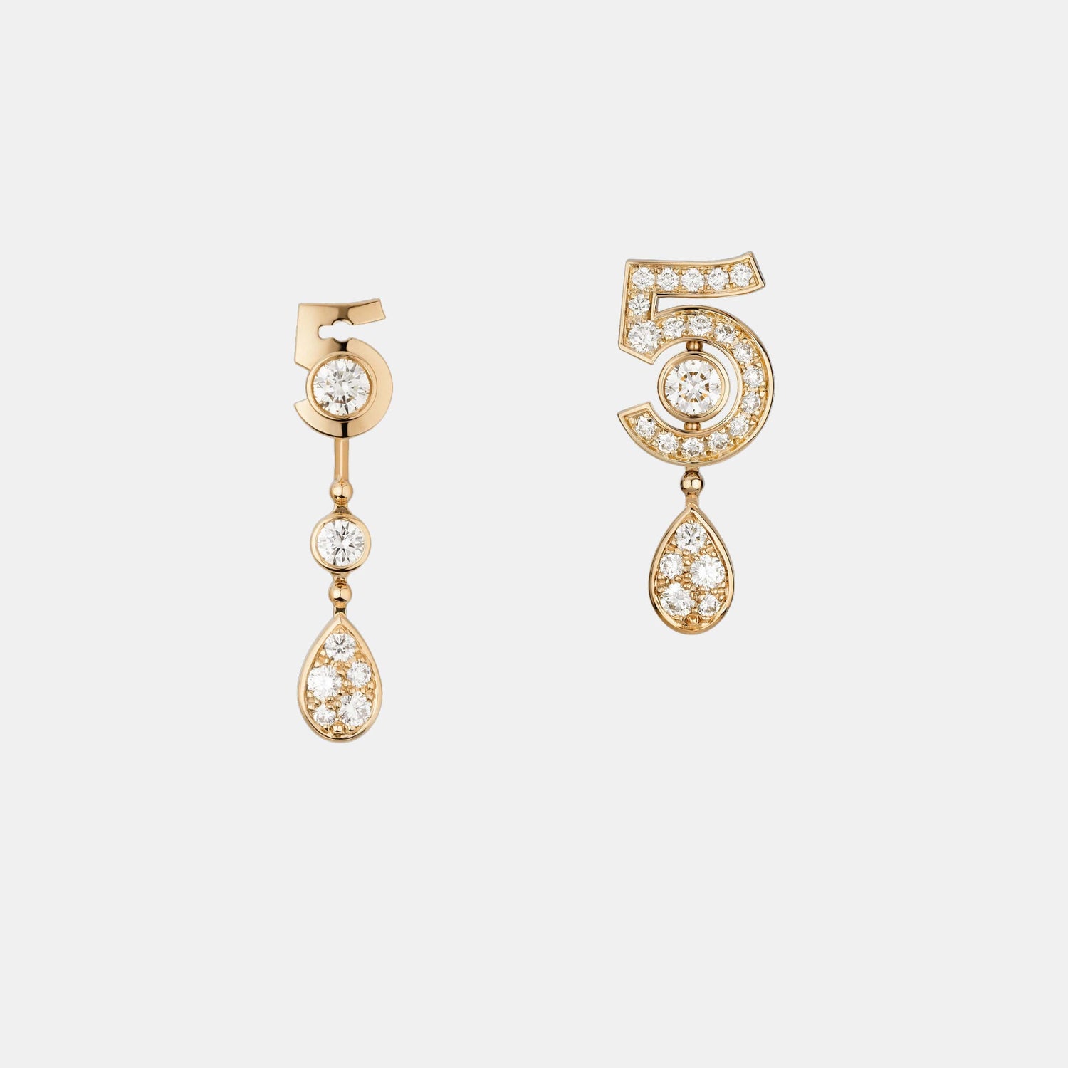 Boucles d'oreilles N°5 Or Diamant