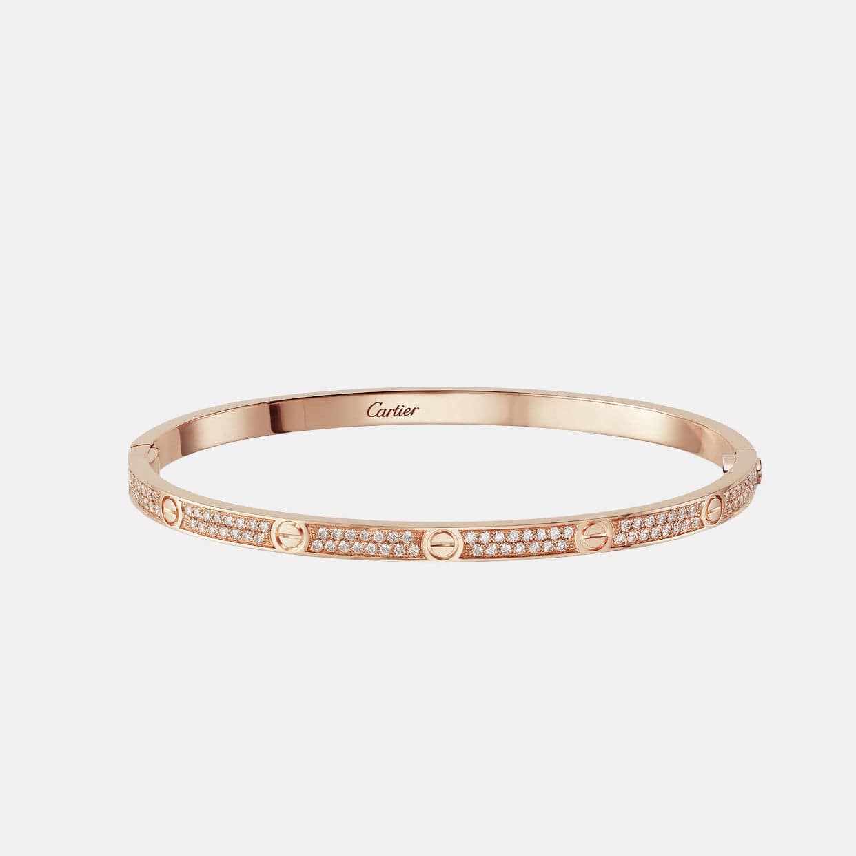 Bracelet LOVE Petit Modèle Or Rose Pavé