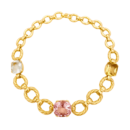 Collier Collier ras de cou, or jaune et béryls. 58 Facettes 34708
