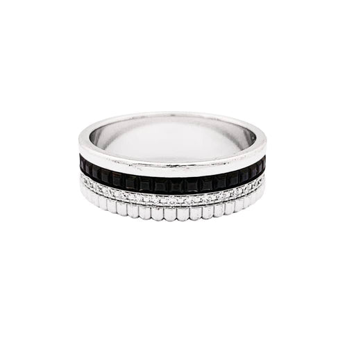 Bague 58 Boucheron Quatre Black Edition Small - Bague en or blanc, PVD et diamants 58 Facettes 35206