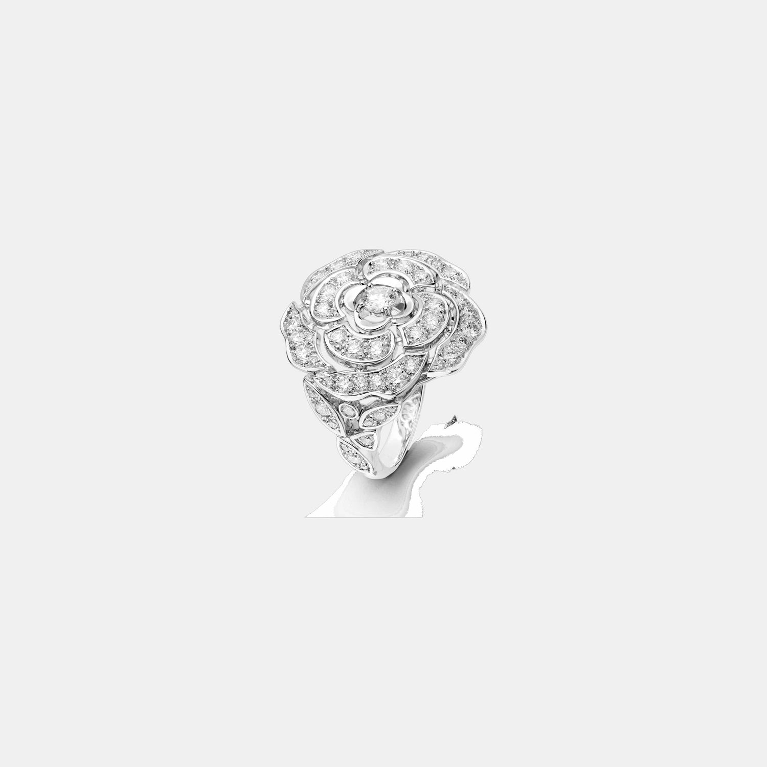 Bague Camélia Or blanc Diamant