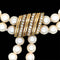Collier Collier vintage deux rangs de perles avec fermoir en or jaune 18 ct et diamants 58 Facettes