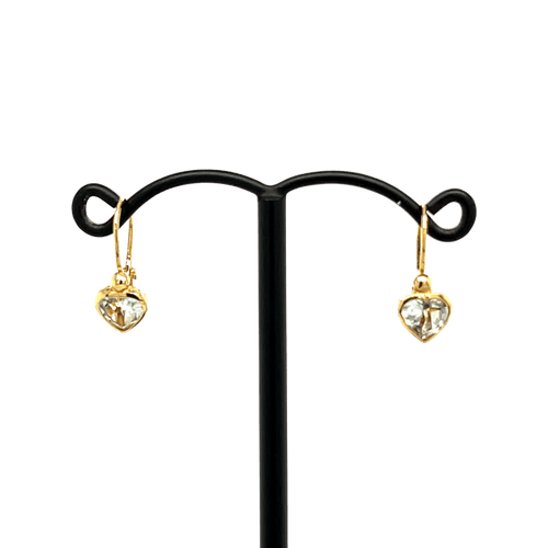 Boucles d'oreilles Aquamarine Heart Shape Earring Yellow Gold 58 Facettes