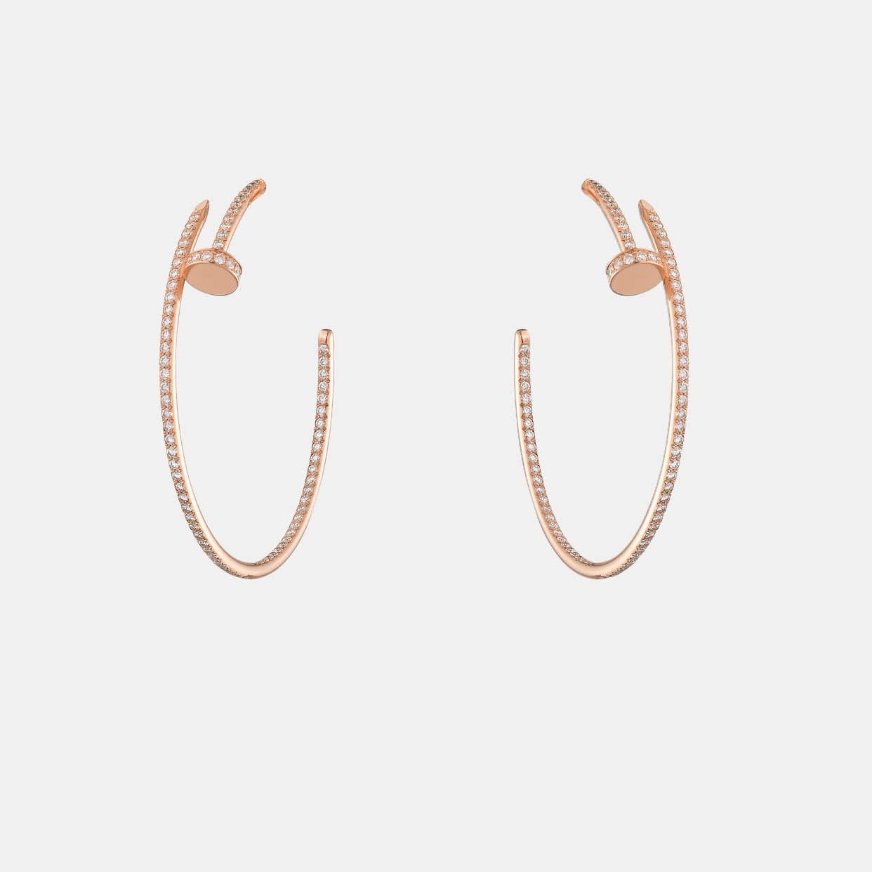 Boucles d'oreilles Juste un Clou Or rose Diamant