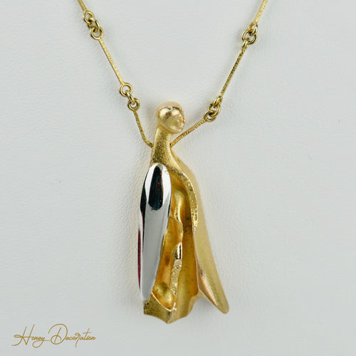 Collier Lapponia Island King - Collier en or jaune et blanc 14 carats 58 Facettes 1507