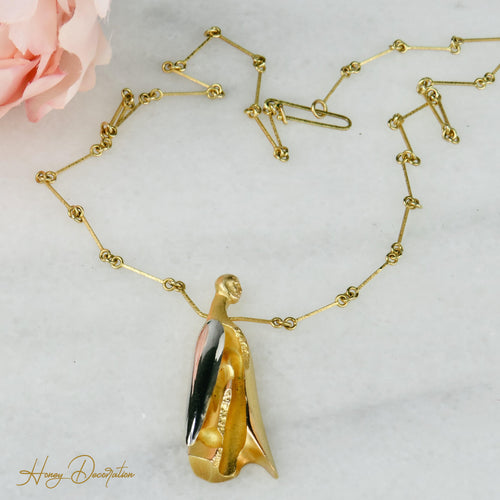 Collier Lapponia Island King - Collier en or jaune et blanc 14 carats 58 Facettes 1507