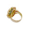 Bague 54 Bague en or jaune 750 avec émeraude et diamants 58 Facettes 35102