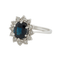 Bague 60 Bague Or Blanc - Style Marguerite avec Saphir et Diamants 58 Facettes RÉF 2151/12