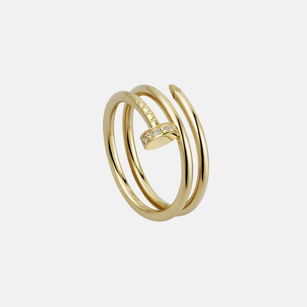 Bague Juste un Clou Or Jaune 14 Diamants