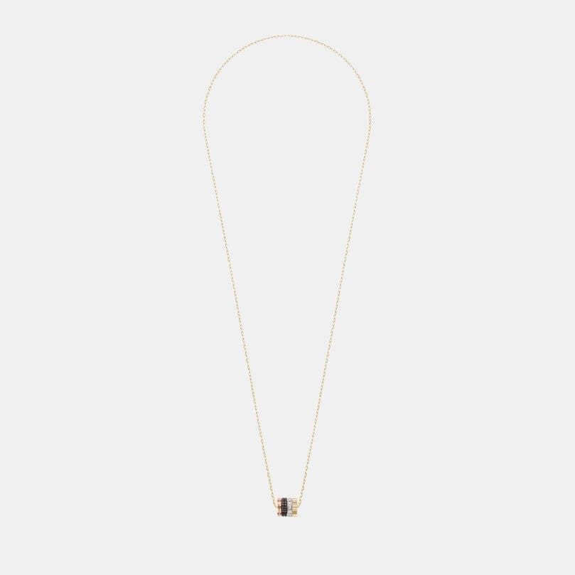 Pendentif Quatre Classique, S motif, Or Diamant 0.11ct