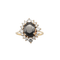 Bague 55 Bague Marguerite Or jaune Saphir et Diamants 58 Facettes