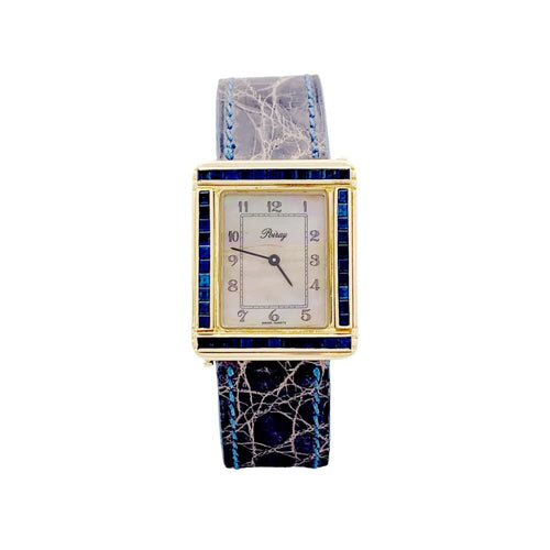 Montre Poiray Ma Première - Montre en or jaune, nacre et saphirs 58 Facettes 35127