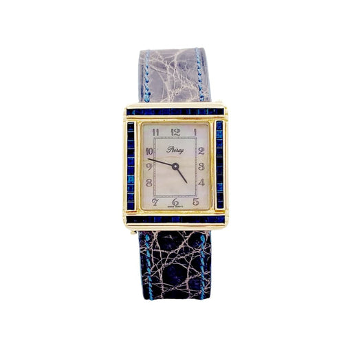 Montre Poiray Ma Première - Montre en or jaune, nacre et saphirs 58 Facettes 35127