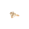 Bague 57 Bague aigrette diamant or rose et blanc Art Nouveau 58 Facettes