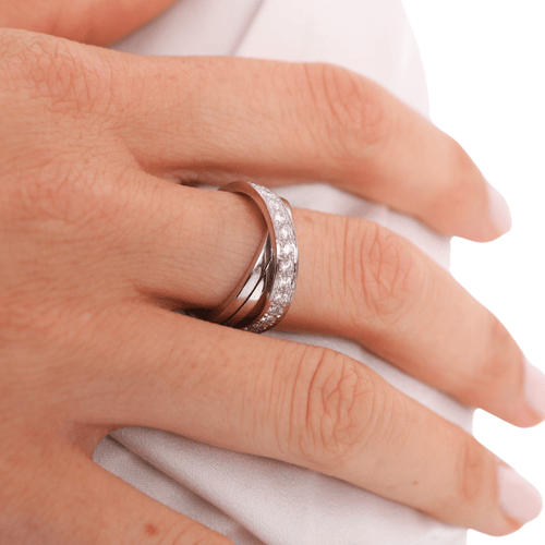 Bague 54 CARTIER - Bague Etincelle or blanc et Diamants 58 Facettes 89151