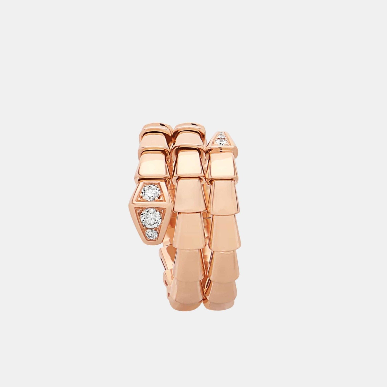 Bague Serpenti Viper Or rose Diamant 0.1ct