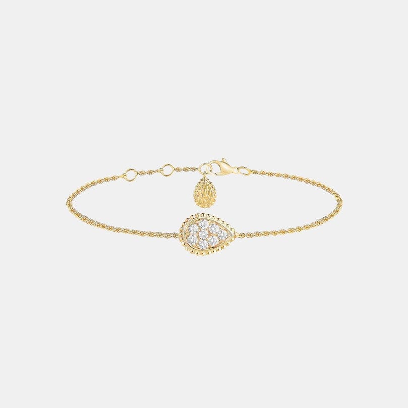 Bracelet Serpent Bohème S Motif Or jaune Diamant 0.32ct