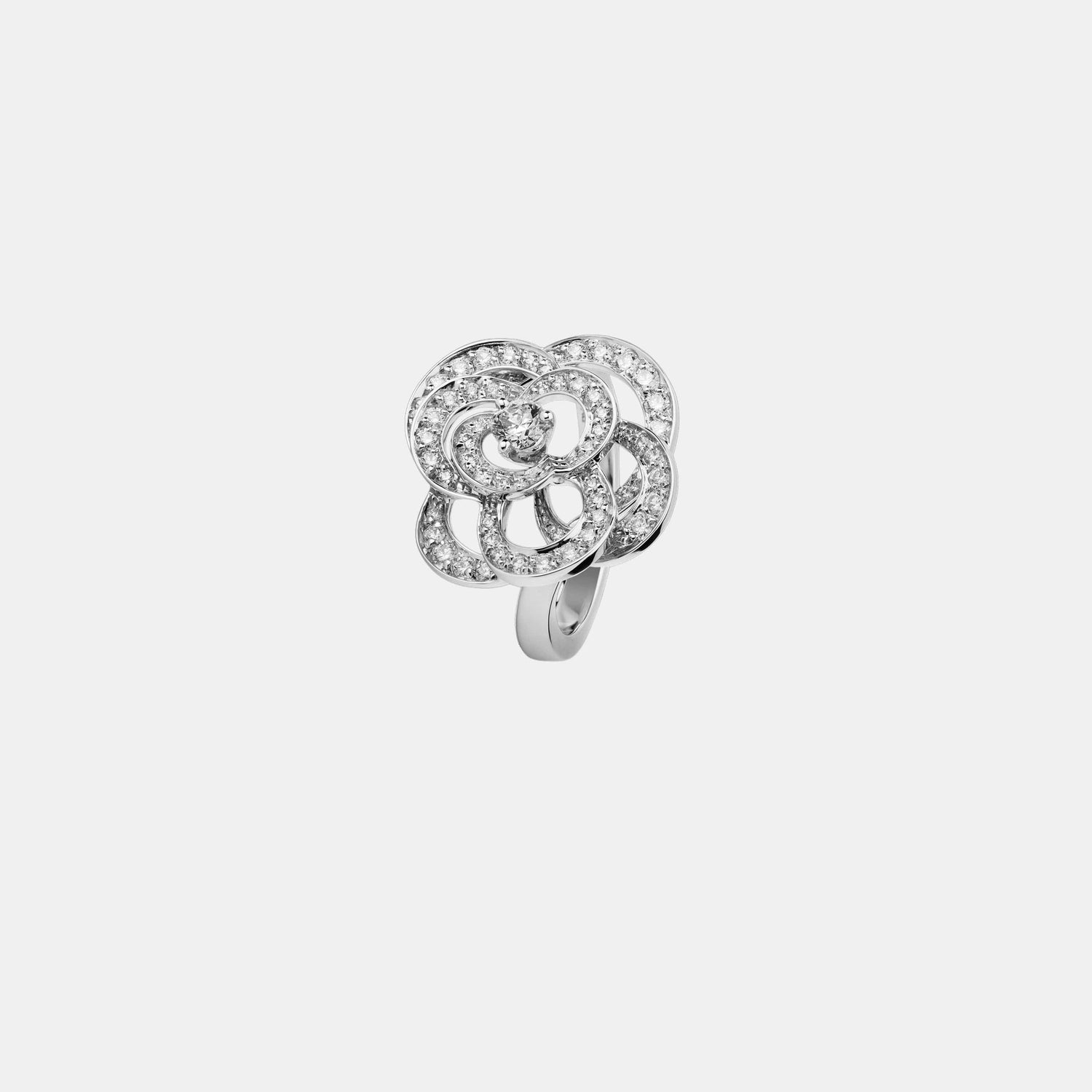 Bague Camélia Or blanc Diamant