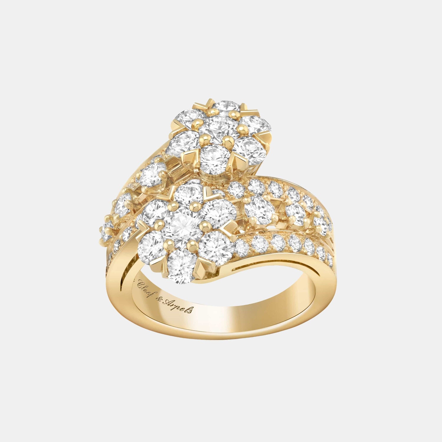 Bague Snowflake Or jaune Diamant 3.01ct