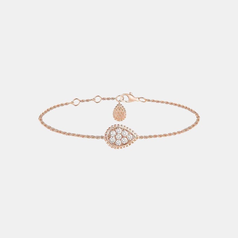 Bracelet Serpent Bohème S Motif Or rose Diamant 0.33ct