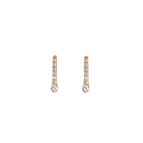 Boucles d'oreilles Boucles d'oreilles or rose et diamants 58 Facettes