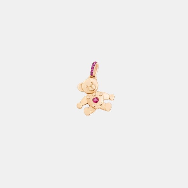 Pendentif Orsetto Or rose Rubis 0.1ct